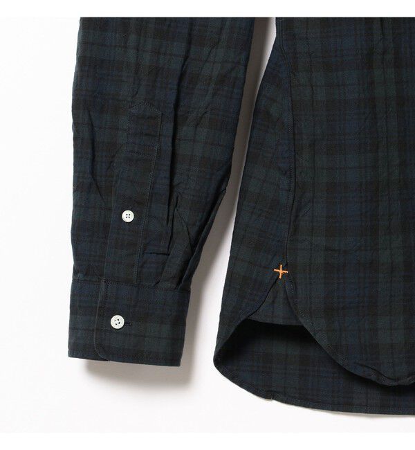 BEAMS PLUS「BEAMS PLUS / インディゴチェック ボタンダウンシャツ」|シャツ・ブラウス|