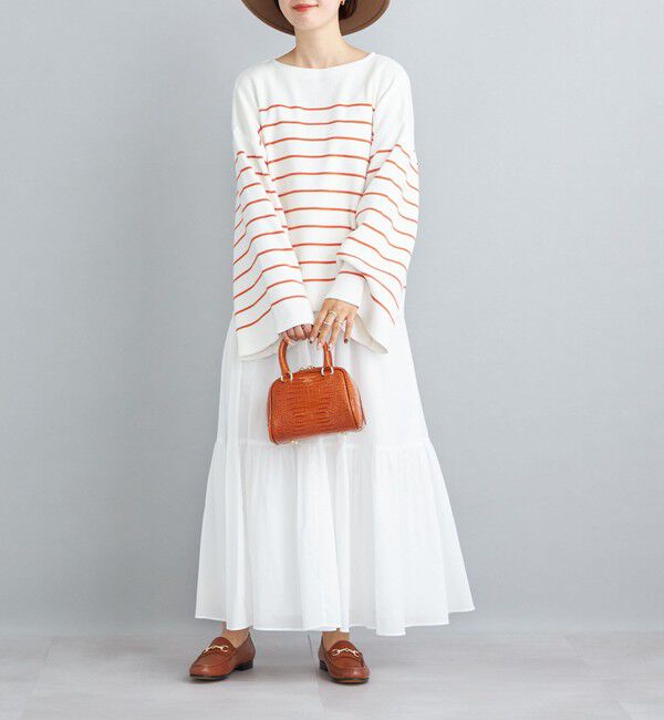 SHIPS for women「〈手洗い可能〉綿ドビー ティアード ギャザースカート◇」|スカート|