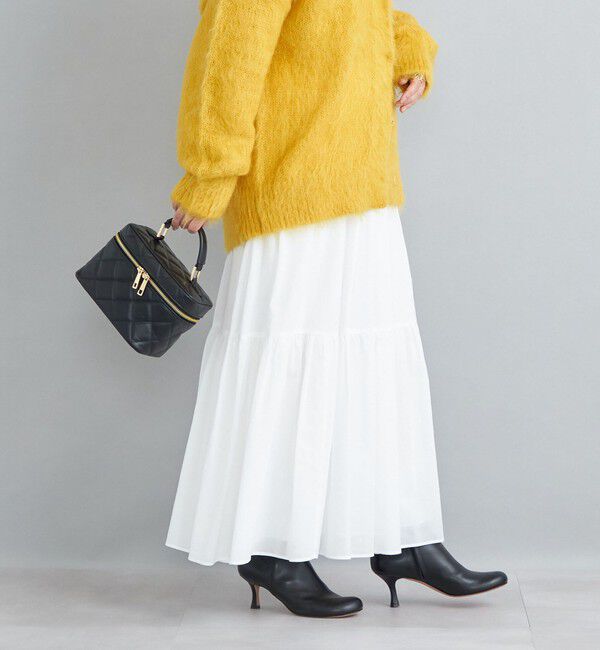 SHIPS for women「〈手洗い可能〉綿ドビー ティアード ギャザースカート◇」|スカート|