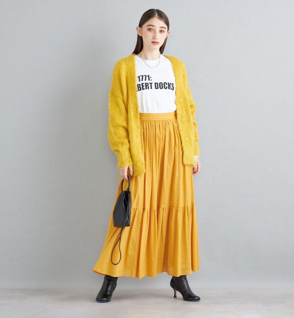 SHIPS for women「〈手洗い可能〉綿ドビー ティアード ギャザースカート◇」|スカート|