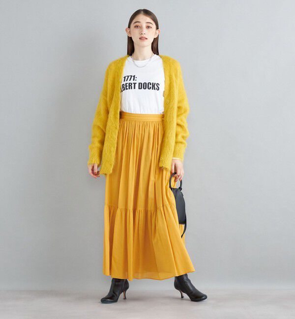 SHIPS for women「〈手洗い可能〉綿ドビー ティアード ギャザースカート◇」|スカート|