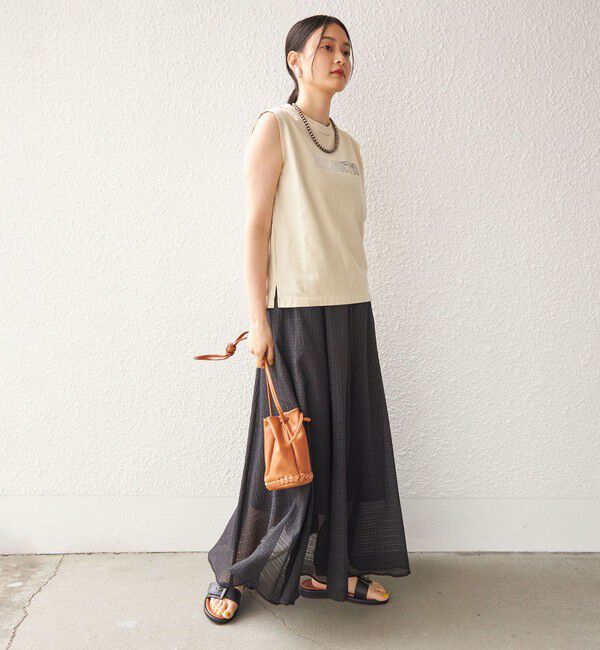 SHIPS for women「〈手洗い可能〉シアサッカー チェック ボリューム スカート◇」|スカート|