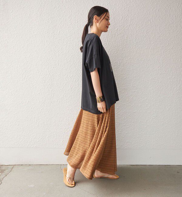 SHIPS for women「〈手洗い可能〉シアサッカー チェック ボリューム スカート◇」|スカート|