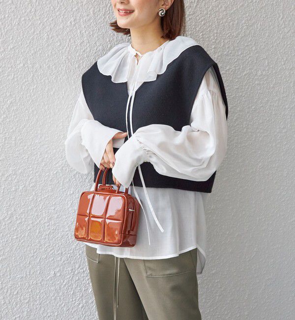 SHIPS for women「〈手洗い可能〉フリルカラー シアー ソリッド ブラウス」|シャツ・ブラウス|