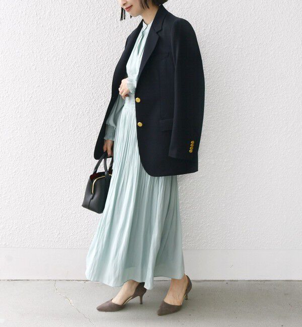 SHIPS for women「ウエスト シャーリング プリーツ ワンピース 24SS ◇」|ワンピース|