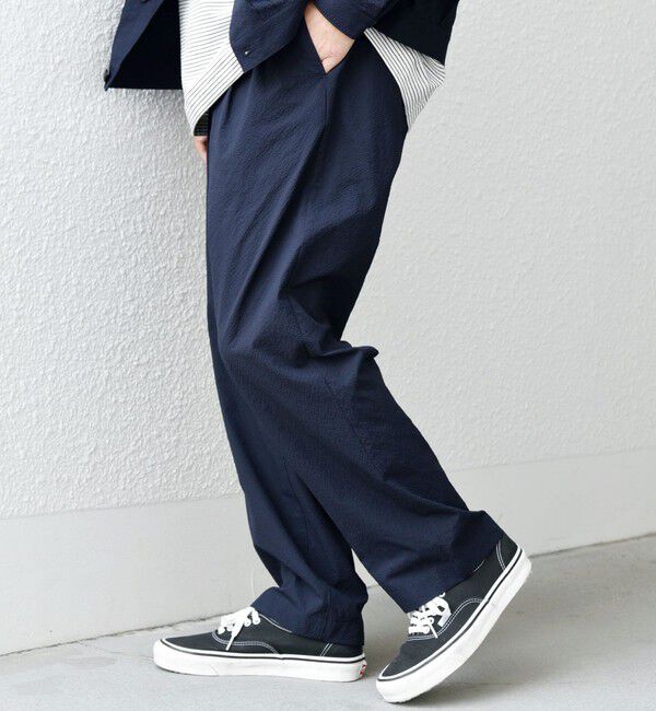 SHIPS any「SHIPS any: 〈撥水・軽量〉SOLOTEX(R) シアサッカー セミワイド イージーパンツ◆」|チノ|