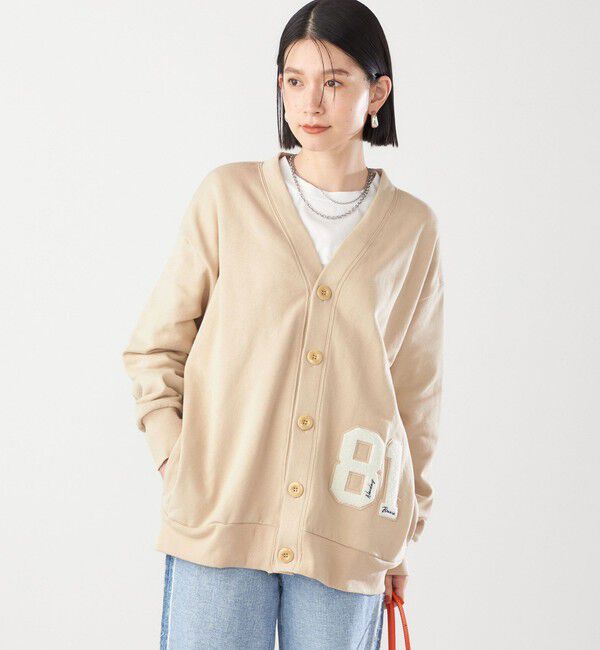 SHIPS for women「【SHIPS別注】81BRANCA:〈洗濯機可能〉レタード スウェット カーディガン」|カーディガン|