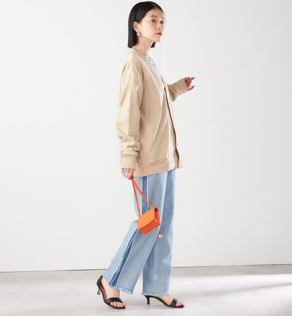 SHIPS for women「【SHIPS別注】81BRANCA:〈洗濯機可能〉レタード スウェット カーディガン」|カーディガン|