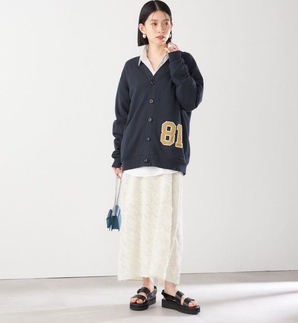 SHIPS for women「【SHIPS別注】81BRANCA:〈洗濯機可能〉レタード スウェット カーディガン」|カーディガン|