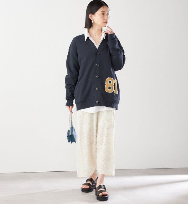 SHIPS for women「【SHIPS別注】81BRANCA:〈洗濯機可能〉レタード スウェット カーディガン」|カーディガン|