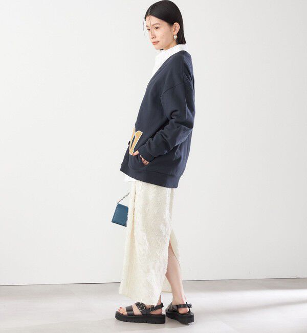 SHIPS for women「【SHIPS別注】81BRANCA:〈洗濯機可能〉レタード スウェット カーディガン」|カーディガン|