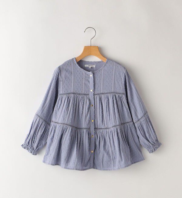 SHIPS KIDS「SHIPS KIDS:100～130cm / スナップ ボタン ティアード ブラウス」|シャツ・ブラウス|