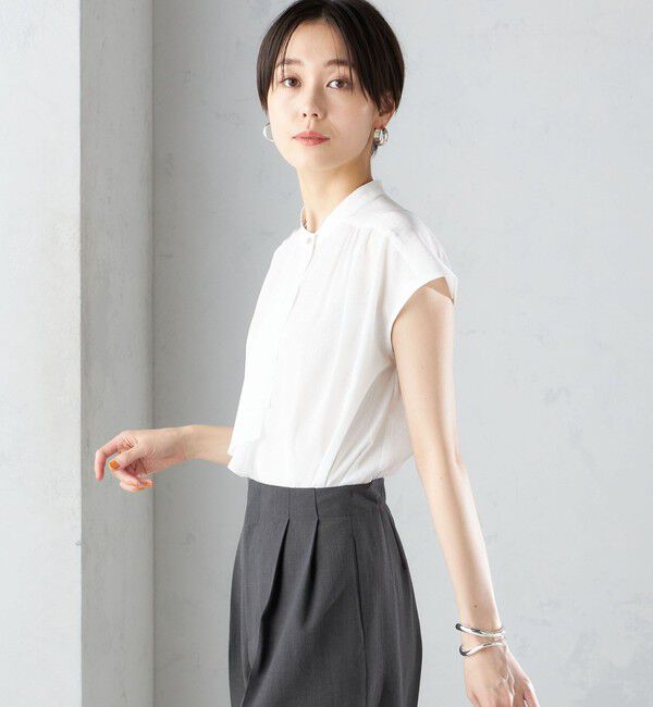 SHIPS for women「〈手洗い可能〉スカーフ タイ フレンチ スリーブ ブラウス ◇」|シャツ・ブラウス|