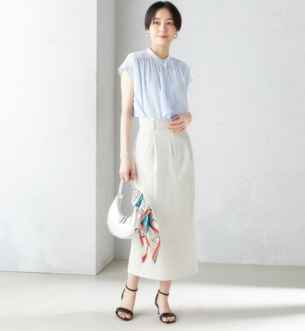 SHIPS for women「〈手洗い可能〉スカーフ タイ フレンチ スリーブ ブラウス ◇」|シャツ・ブラウス|