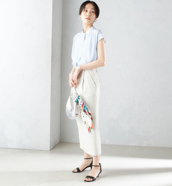 SHIPS for women「〈手洗い可能〉スカーフ タイ フレンチ スリーブ ブラウス ◇」|シャツ・ブラウス|