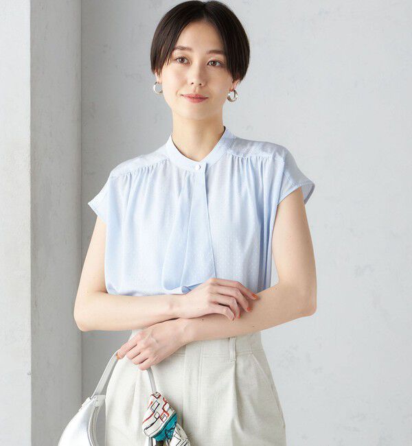 SHIPS for women「〈手洗い可能〉スカーフ タイ フレンチ スリーブ ブラウス ◇」|シャツ・ブラウス|