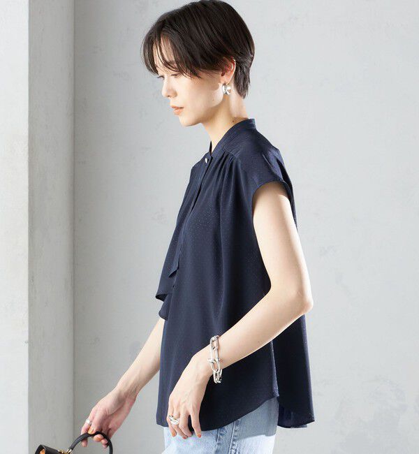 SHIPS for women「〈手洗い可能〉スカーフ タイ フレンチ スリーブ ブラウス ◇」|シャツ・ブラウス|