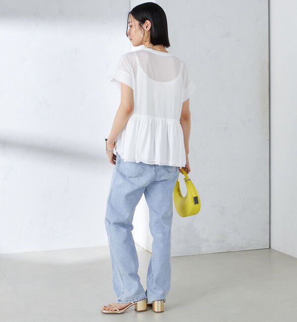 SHIPS for women「〈接触冷感〉コットン ナイロン ペプラム プルオーバー」|Tシャツ・カットソー|