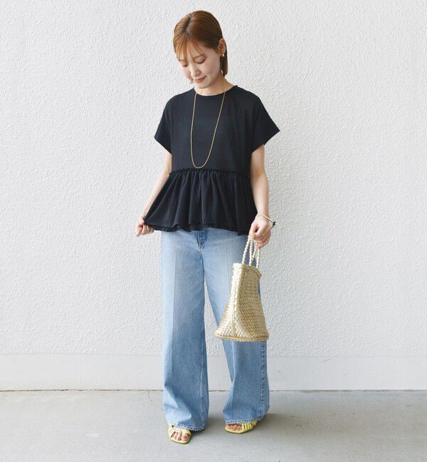 SHIPS for women「〈接触冷感〉コットン ナイロン ペプラム プルオーバー」|Tシャツ・カットソー|