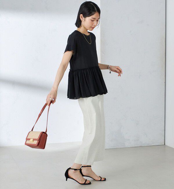 SHIPS for women「〈接触冷感〉コットン ナイロン ペプラム プルオーバー」|Tシャツ・カットソー|