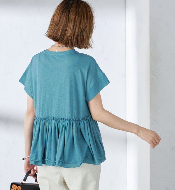 SHIPS for women「〈接触冷感〉コットン ナイロン ペプラム プルオーバー」|Tシャツ・カットソー|