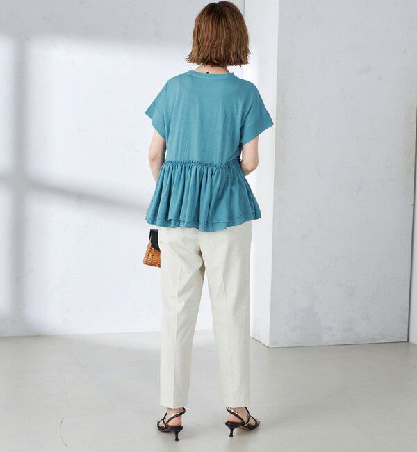 SHIPS for women「〈接触冷感〉コットン ナイロン ペプラム プルオーバー」|Tシャツ・カットソー|