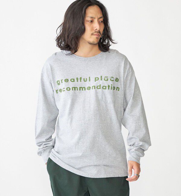 SHIPS「【SHIPS別注】THE DAY ON THE BEACH: プリント ポケット Tシャツ（ロンT）」|Tシャツ・カットソー|