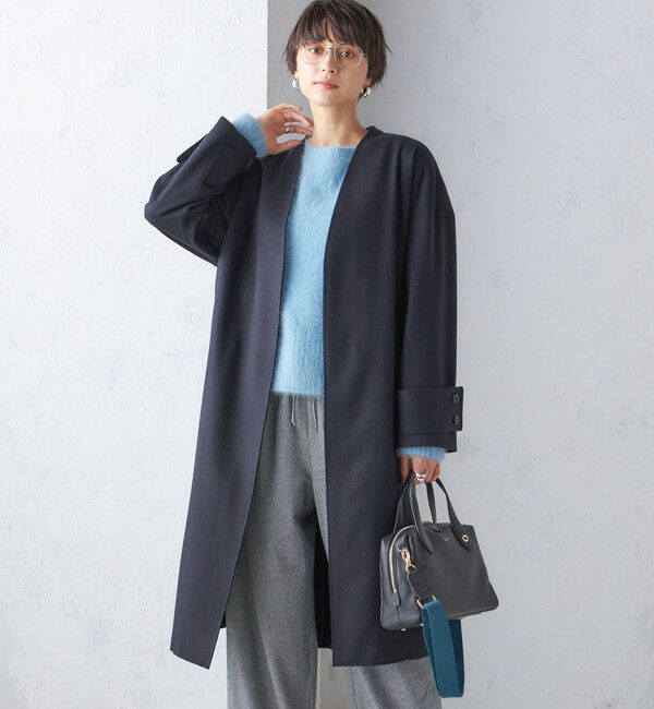 SHIPS for women「MANTECO ノーカラー コート」|ノーカラーコート|
