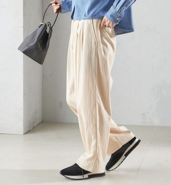 SHIPS for women「〈手洗い可能〉ナイロン混 ドロスト パンツ」|その他|