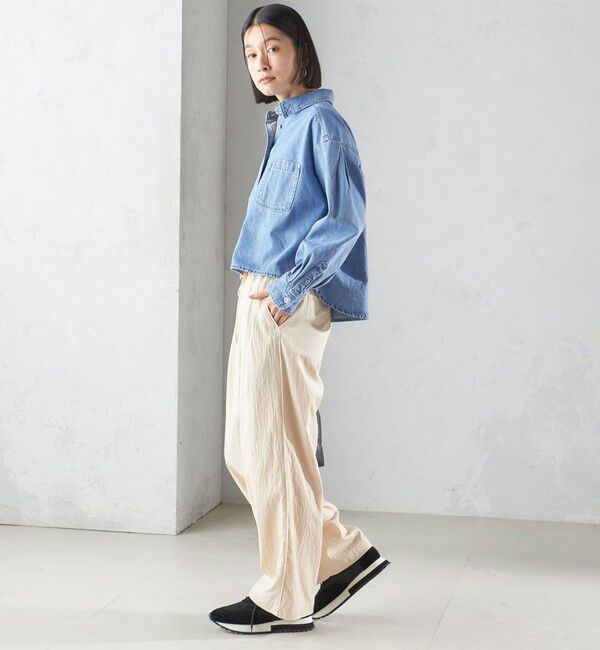 SHIPS for women「〈手洗い可能〉ナイロン混 ドロスト パンツ」|その他|