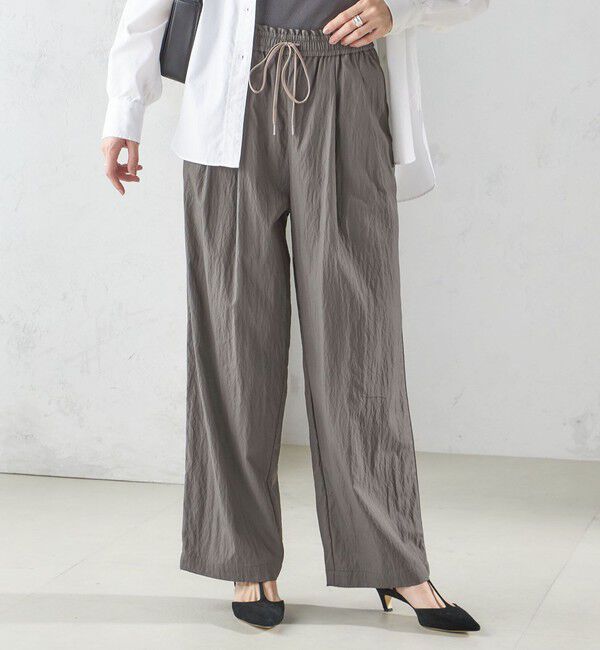 SHIPS for women「〈手洗い可能〉ナイロン混 ドロスト パンツ」|その他|