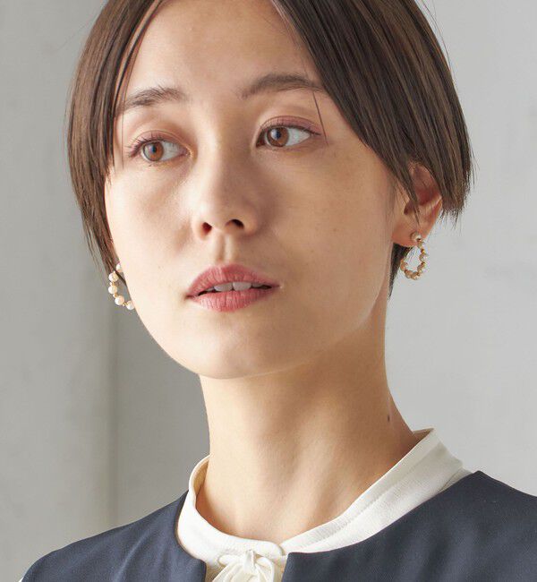 SHIPS for women「ミニ 淡水パール フープ ピアス」|ピアス|