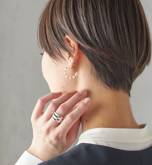 SHIPS for women「ミニ 淡水パール フープ ピアス」|ピアス|