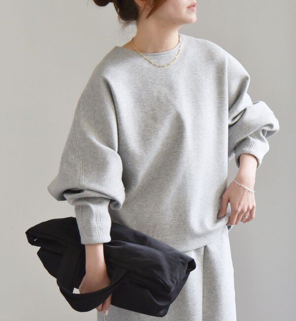 quaranciel「quaranciel:〈洗濯機可能〉ポンチ バックジップ ドルマン プルオーバー」|スウェット・ジャージ|