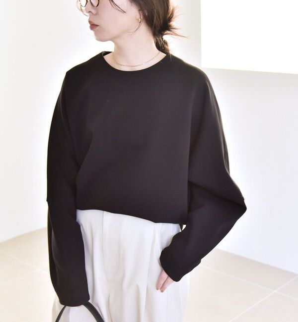 quaranciel「quaranciel:〈洗濯機可能〉ポンチ バックジップ ドルマン プルオーバー」|スウェット・ジャージ|