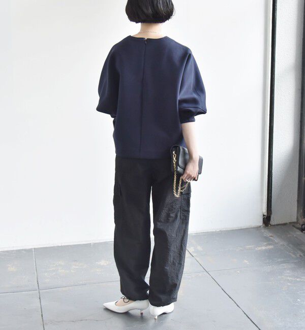 quaranciel「quaranciel:〈洗濯機可能〉ポンチ バックジップ ドルマン プルオーバー」|スウェット・ジャージ|