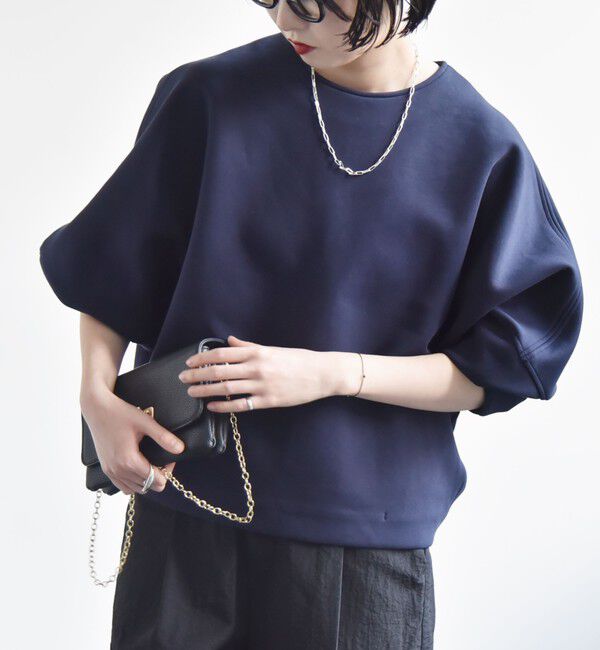 quaranciel「quaranciel:〈洗濯機可能〉ポンチ バックジップ ドルマン プルオーバー」|スウェット・ジャージ|