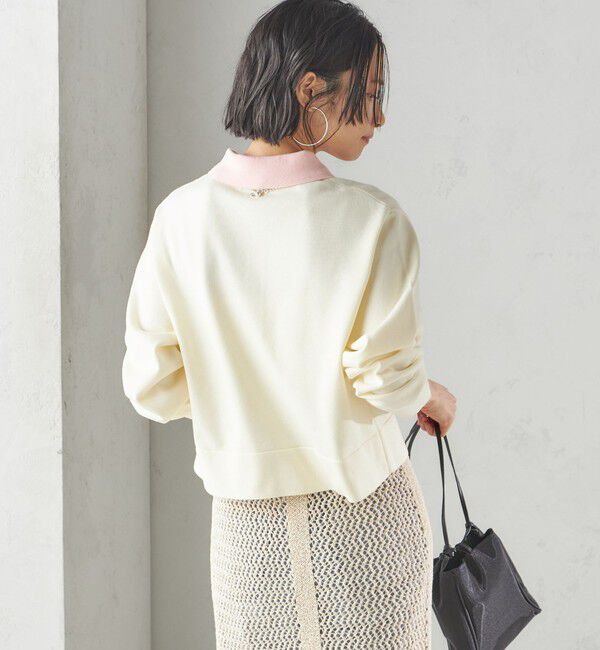 SHIPS for women「〈手洗い可能〉配色 ポロカラー プルオーバー」|ニット・セーター|