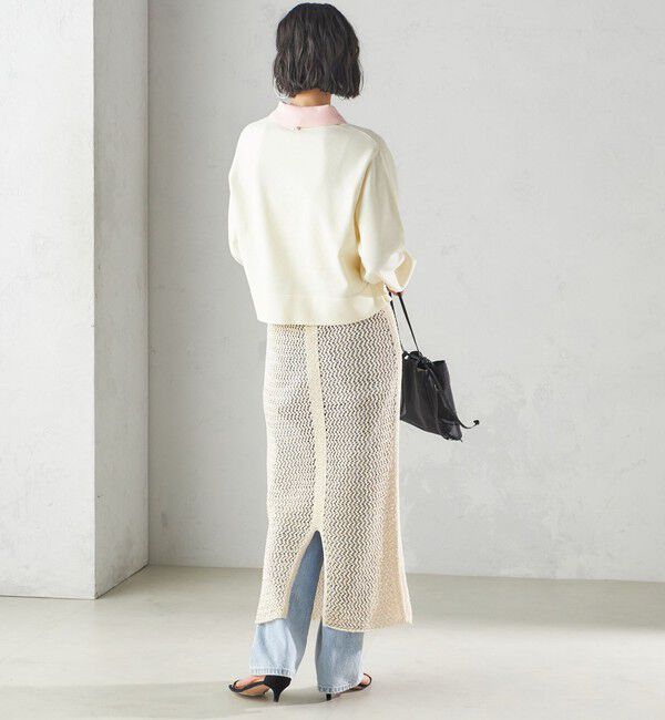 SHIPS for women「〈手洗い可能〉配色 ポロカラー プルオーバー」|ニット・セーター|