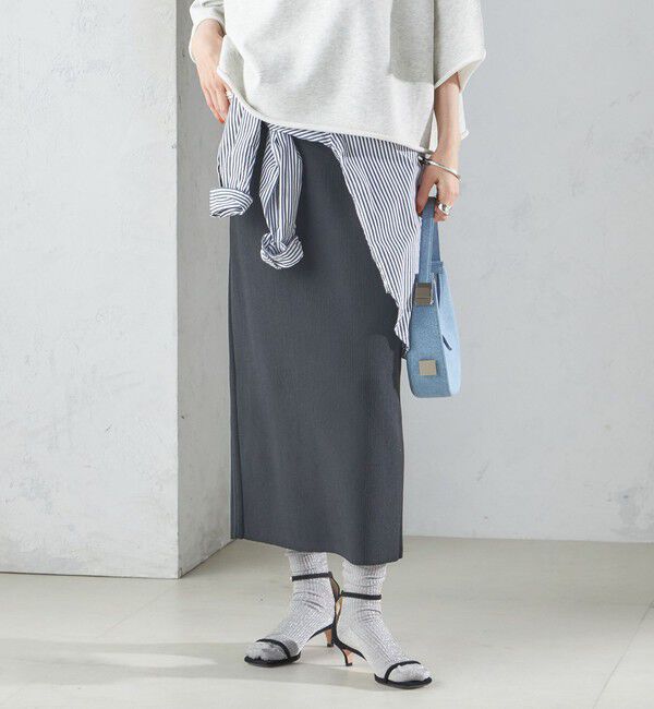 SHIPS for women「〈手洗い可能〉前後 2WAY リブ ニット スカート」|スカート|