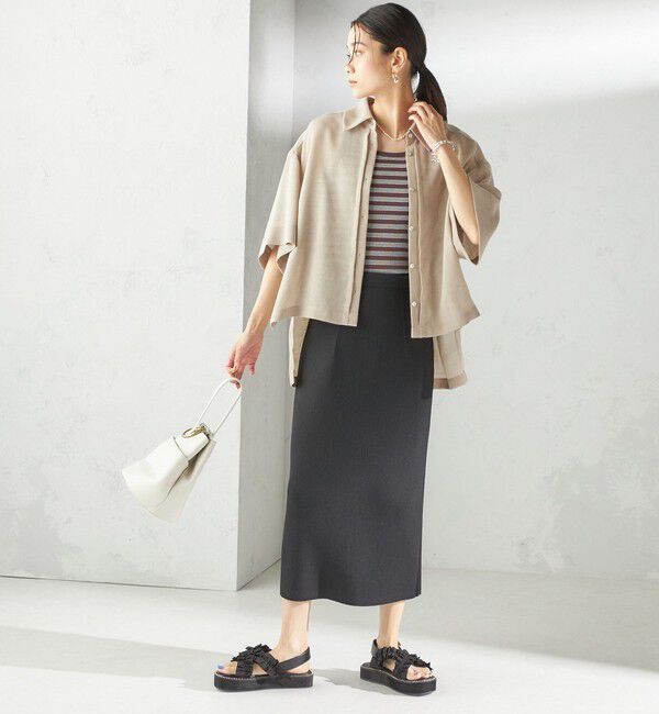 SHIPS for women「〈手洗い可能〉前後 2WAY リブ ニット スカート」|スカート|