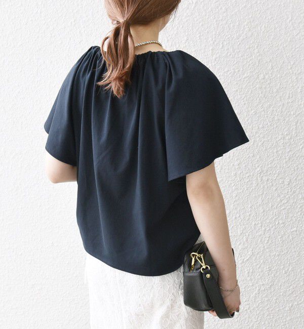 SHIPS any「SHIPS any:〈UVカット/接触冷感/吸水速乾/洗濯機可能〉USAコットン フレア TEE」|Tシャツ・カットソー|