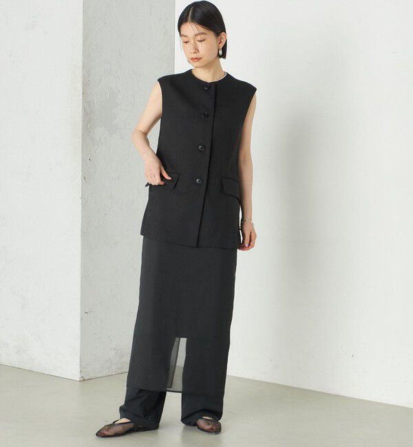 SHIPS for women「《予約》Wai＋:〈手洗い可能〉リネン ライク ベスト」|ベスト・ジレ|