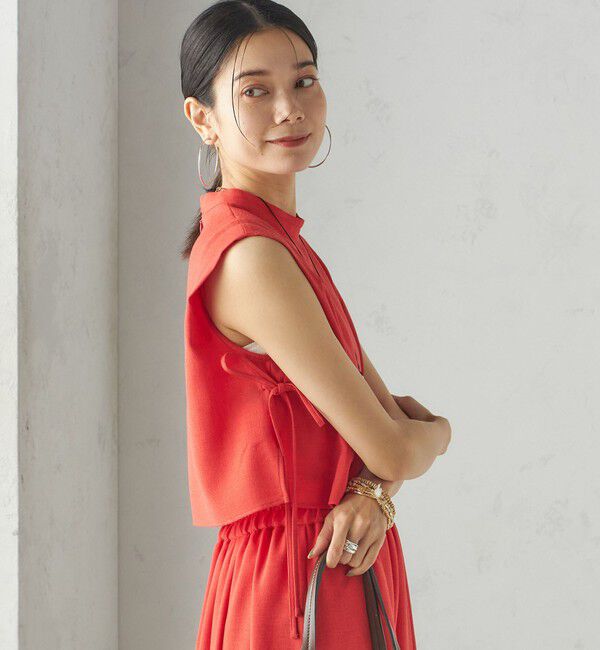 SHIPS for women「小泉里子コラボ:〈手洗い可能〉スラブ 綿麻混 ブラウス」|シャツ・ブラウス|