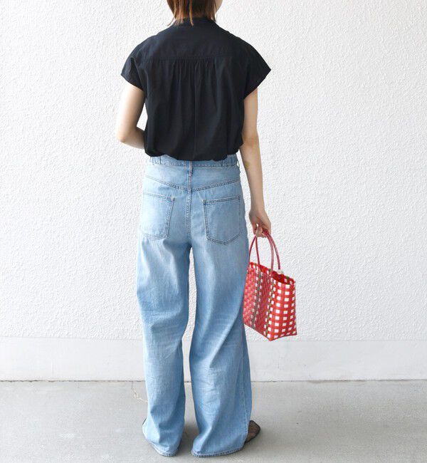 SHIPS for women「〈手洗い可能〉スキッパー タック フレンチ スリーブ ブラウス」|シャツ・ブラウス|