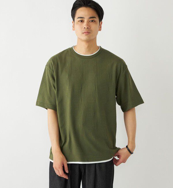 SHIPS Colors 「SHIPS Colors:フェイクレイヤード リンクス Tシャツ」|Tシャツ・カットソー|