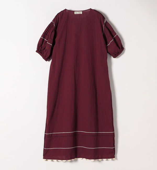 SHIPS any「bon_meur:〈洗濯機可能〉ジオメトリック エンブロイダリー パフ マキシ ワンピース」|ワンピース|