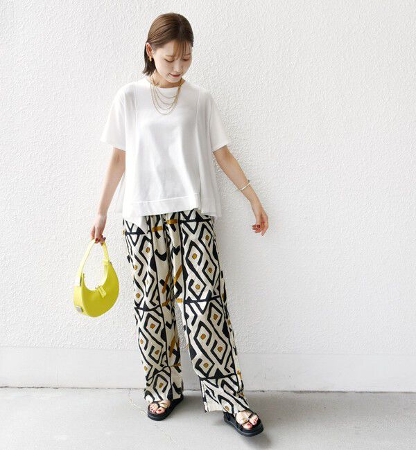 SHIPS for women「ヘムフレア ショート スリーブ プルオーバー」|Tシャツ・カットソー|