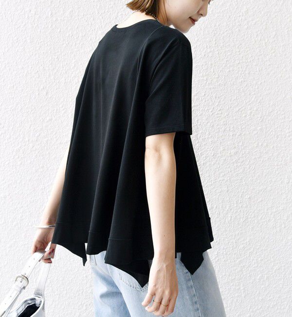 SHIPS for women「ヘムフレア ショート スリーブ プルオーバー」|Tシャツ・カットソー|