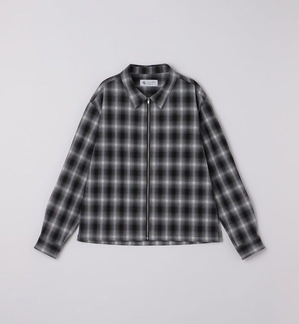 SHIPS「City Ambient Products: オンブレ チェック シャツ ジップ アウター」|シャツ・ブラウス|